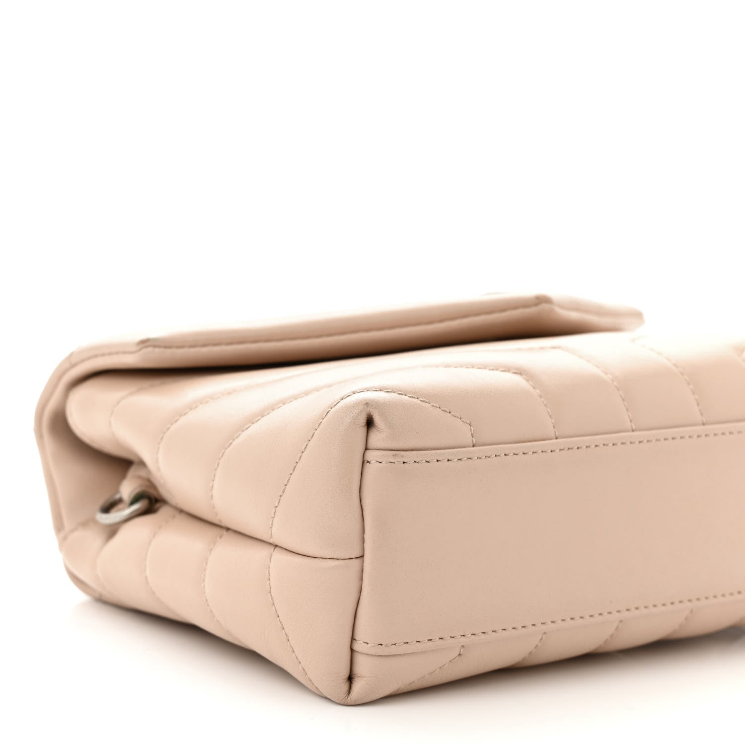 Saint Laurent Calfskin Y Quilted Monogram Toy Loulou Crossbody Bag Nude Powder 9 of 13