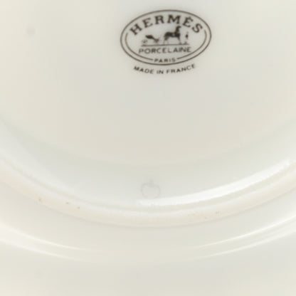 Hermes Porcelain H Deco Coffee Cup And Saucer Set Of 2 Black 10 of 11