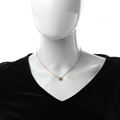 Hermes Lacquered Rose Gold Mini Pop H Pendant Necklace Marron Glace 2 of 6