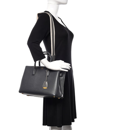 MCM Grained Calfskin Medium Milla Tote Phantom Grey 2 of 11