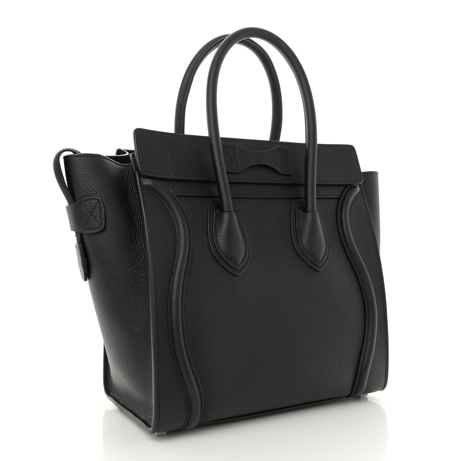 Celine Drummed Calfskin Micro Luggage Black 3 of 12