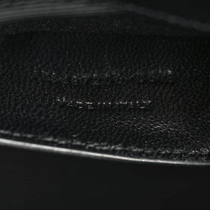 Saint Laurent Grain De Poudre Matelasse Chevron Medium Monogram Satchel Black 7 of 9