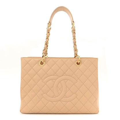 Chanel Caviar Quilted Grand Shopping Tote GST Beige Clair 1 of 16