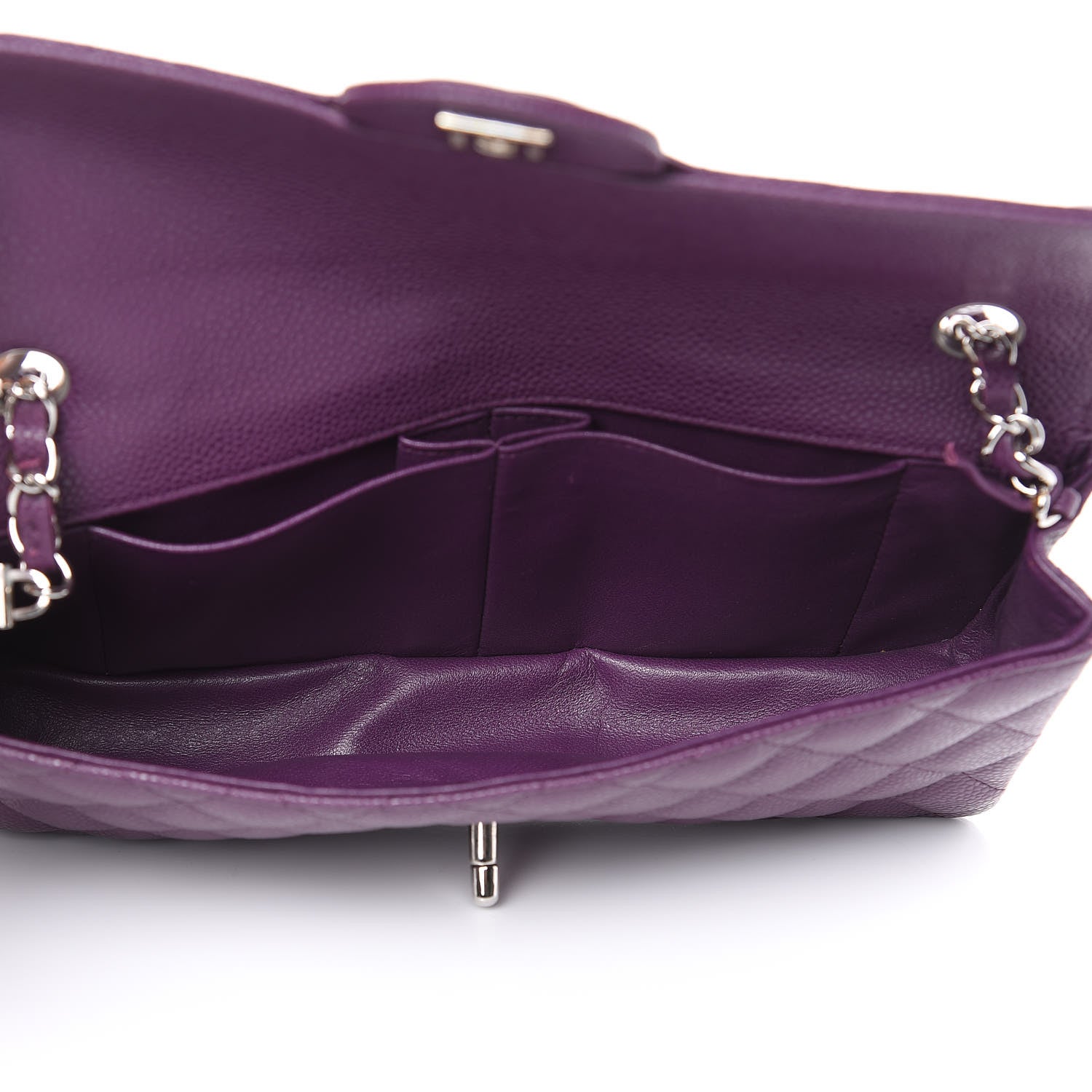 Chanel Caviar Quilted East West Flap Purple 5 of 10