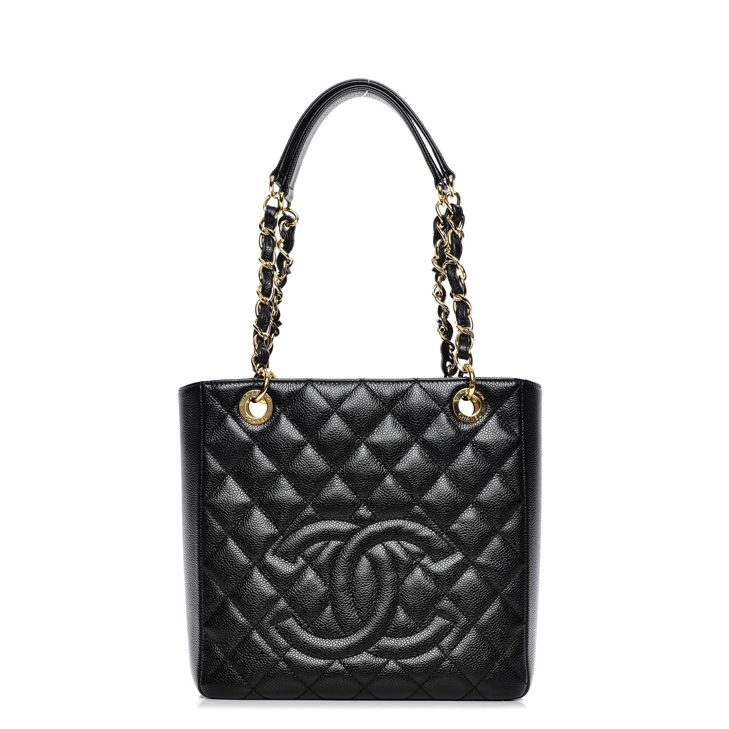 Chanel Caviar Quilted Petit Shopping Tote PST Black 1 of 7