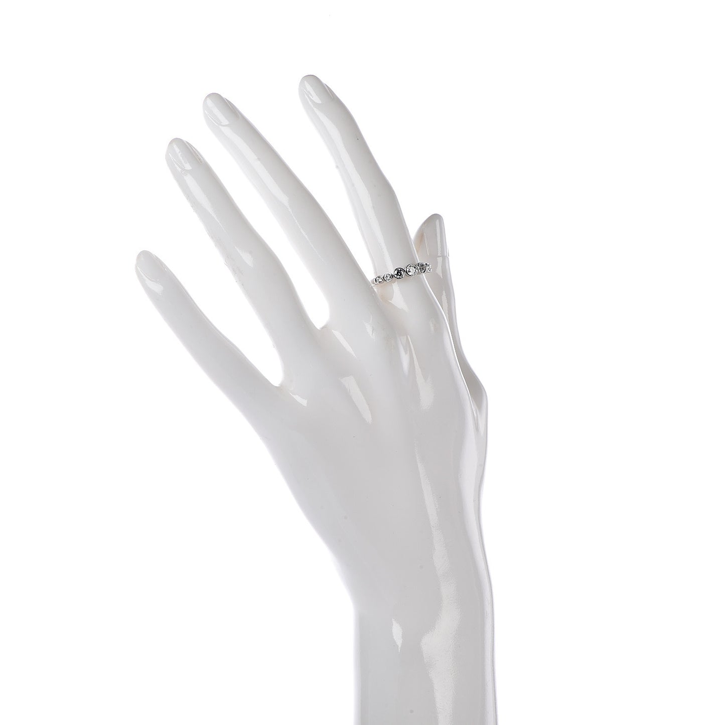 Platinum Diamond Jazz Graduated Band Ring 52 6