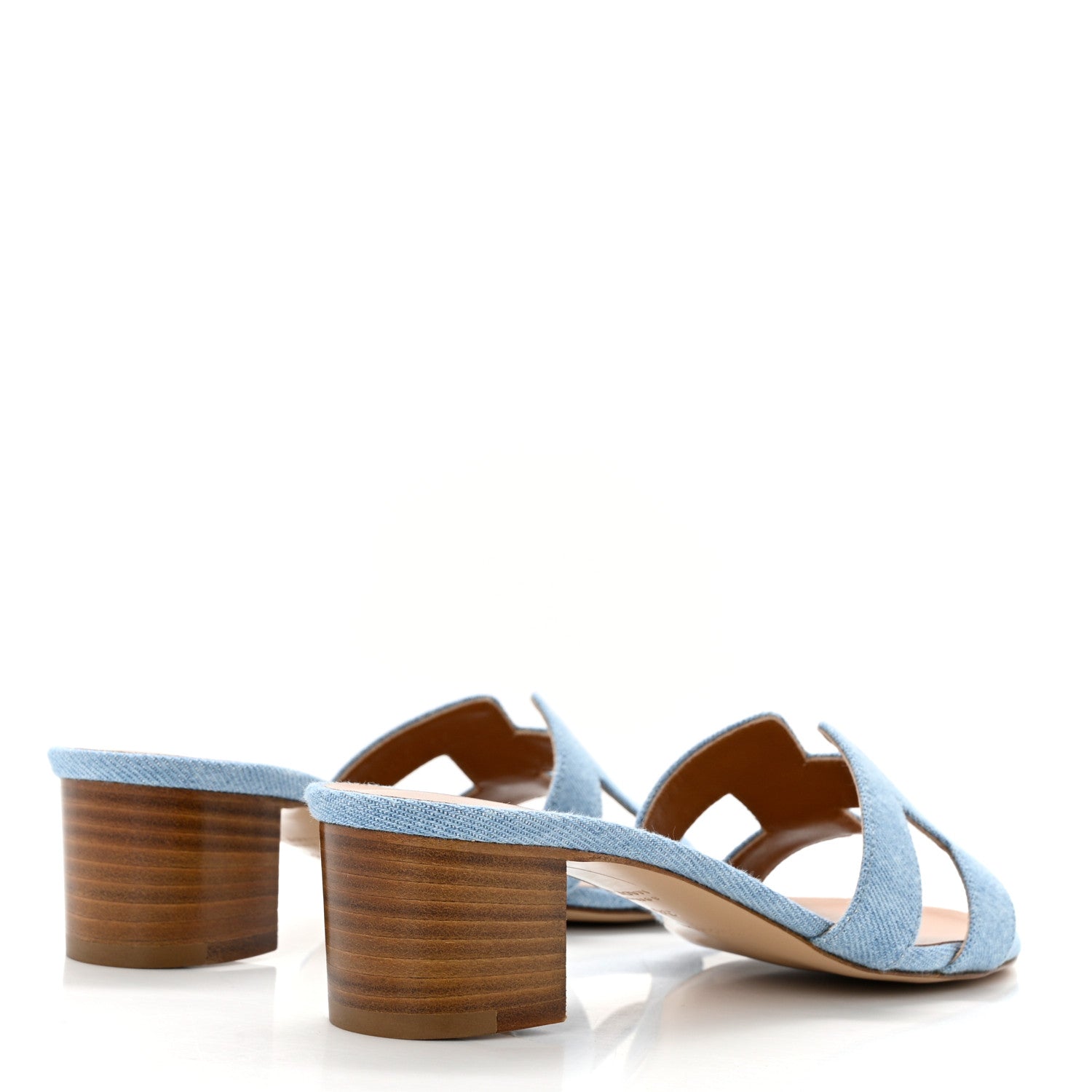 Hermes Denim Oasis Sandals 36.5 Bleu Clair 4 of 9