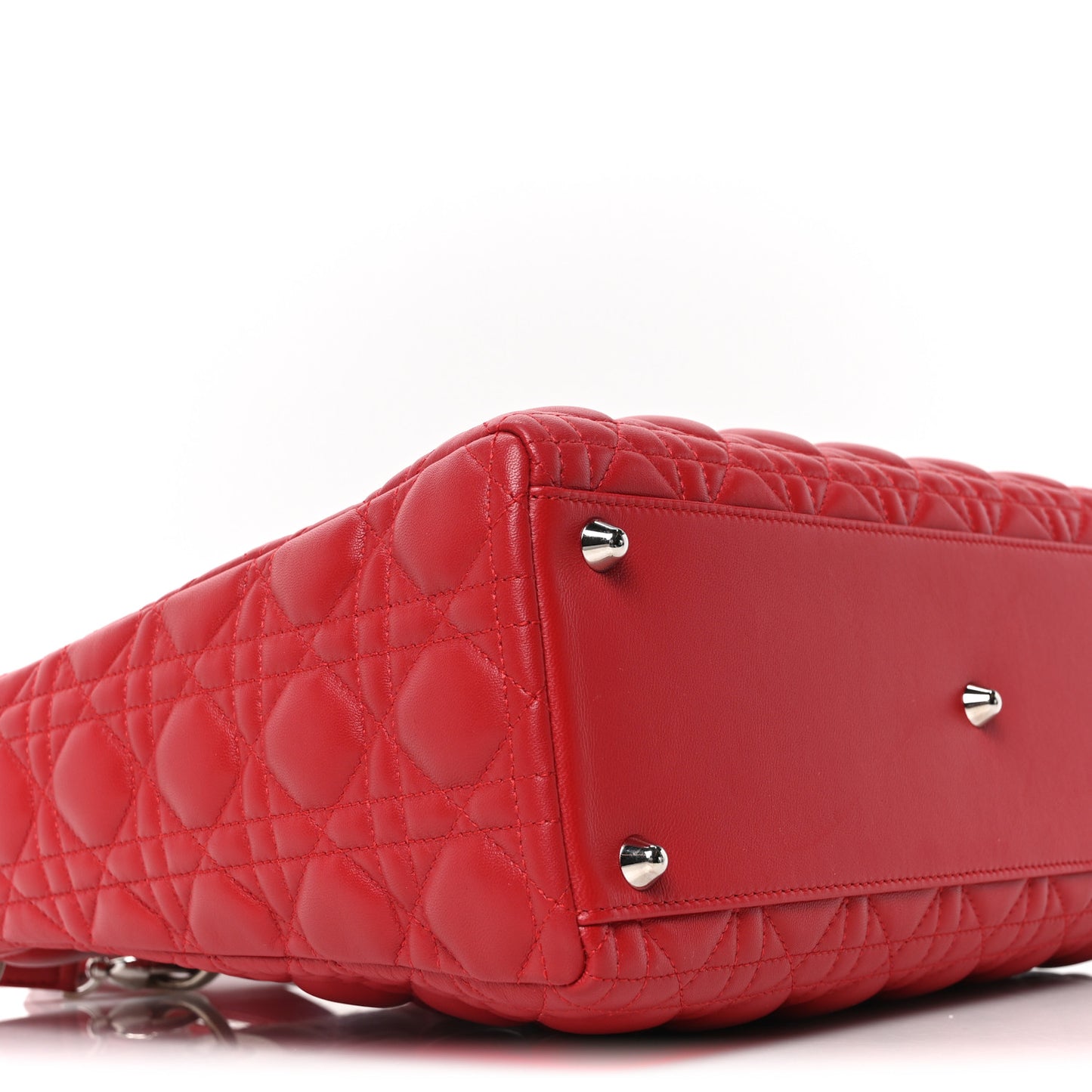 Lambskin Cannage Large Lady Dior Red Red