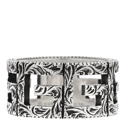 Gucci Sterling Silver Wide Square G Band Ring 56 7.5 1 of 4