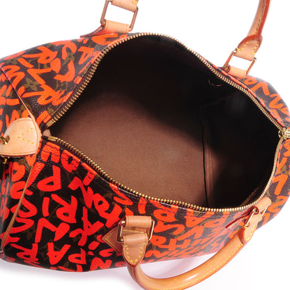 Louis Vuitton Monogram Graffiti Speedy 30 Orange 6 of 7