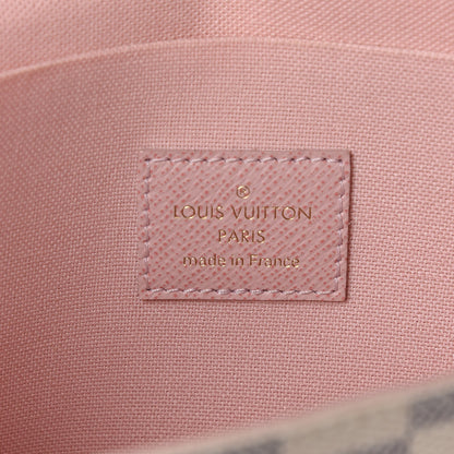 Louis Vuitton Damier Azur Pochette Felicie Chain Wallet Rose Ballerine 6 of 9