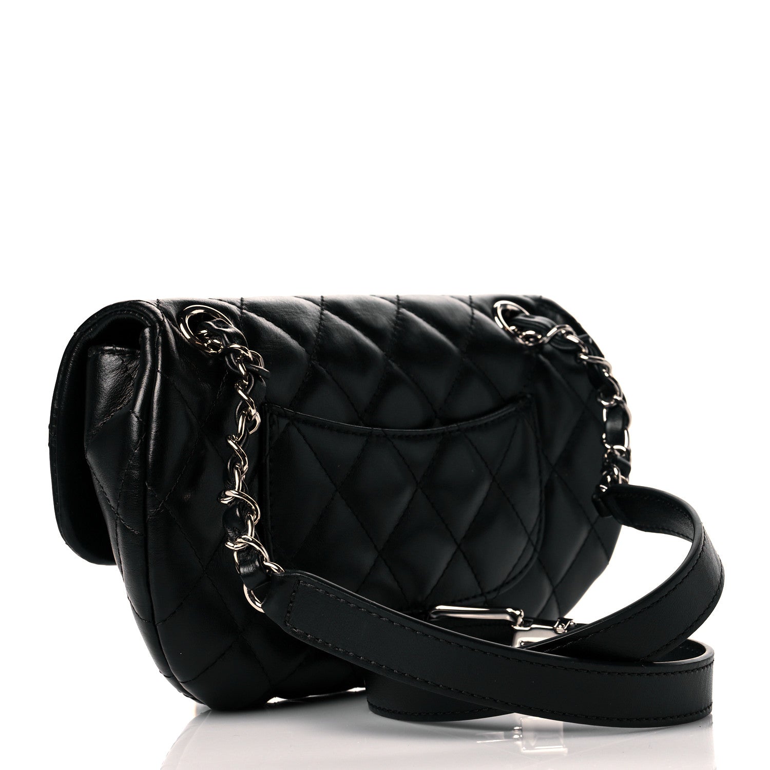 Chanel Calfskin Quilted CC Uniform Flap Belt Bag Black 3 of 11