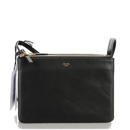 Celine Lambskin Small Trio Crossbody Bag Black 1 of 7