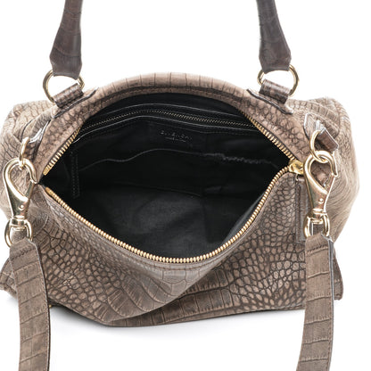 Givenchy Calfskin Crocodile Embossed Medium Pandora Brown 5 of 8