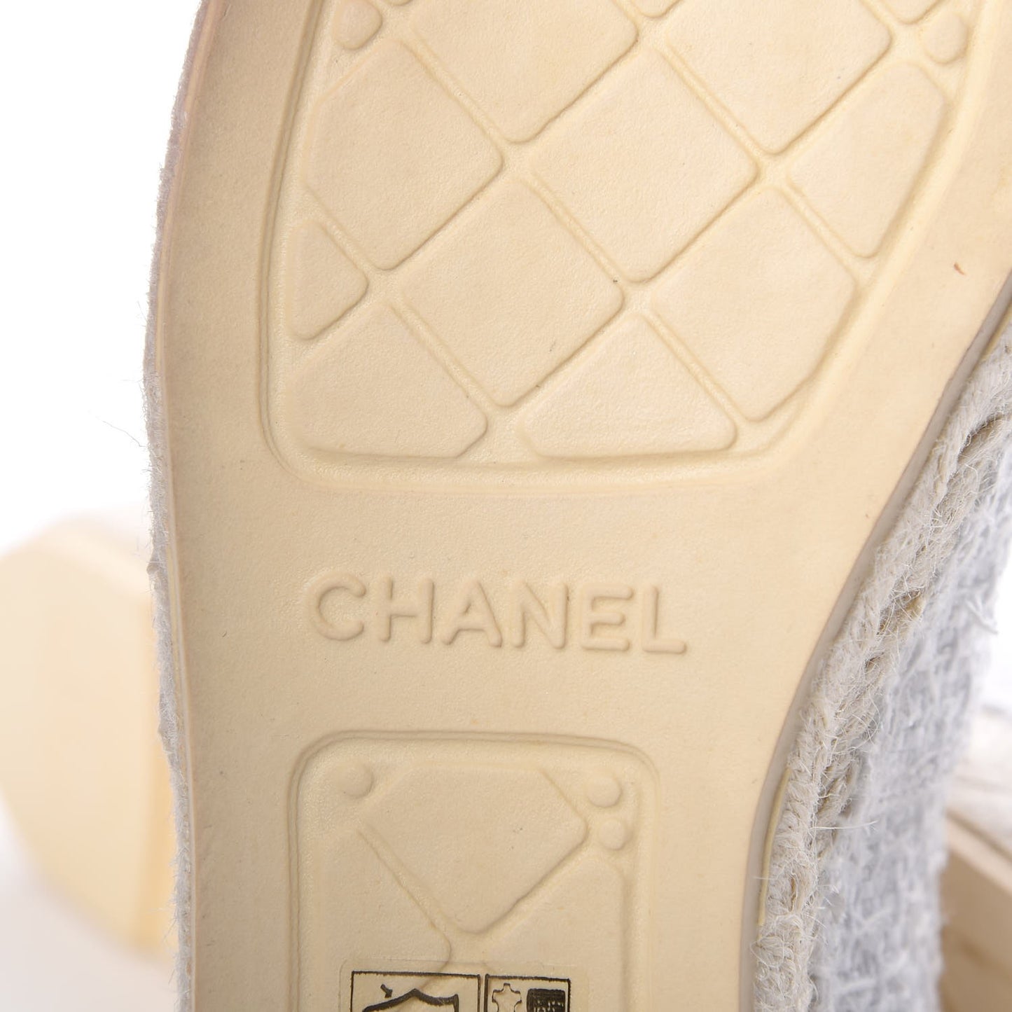 Tweed Patent CC Espadrilles 38 White