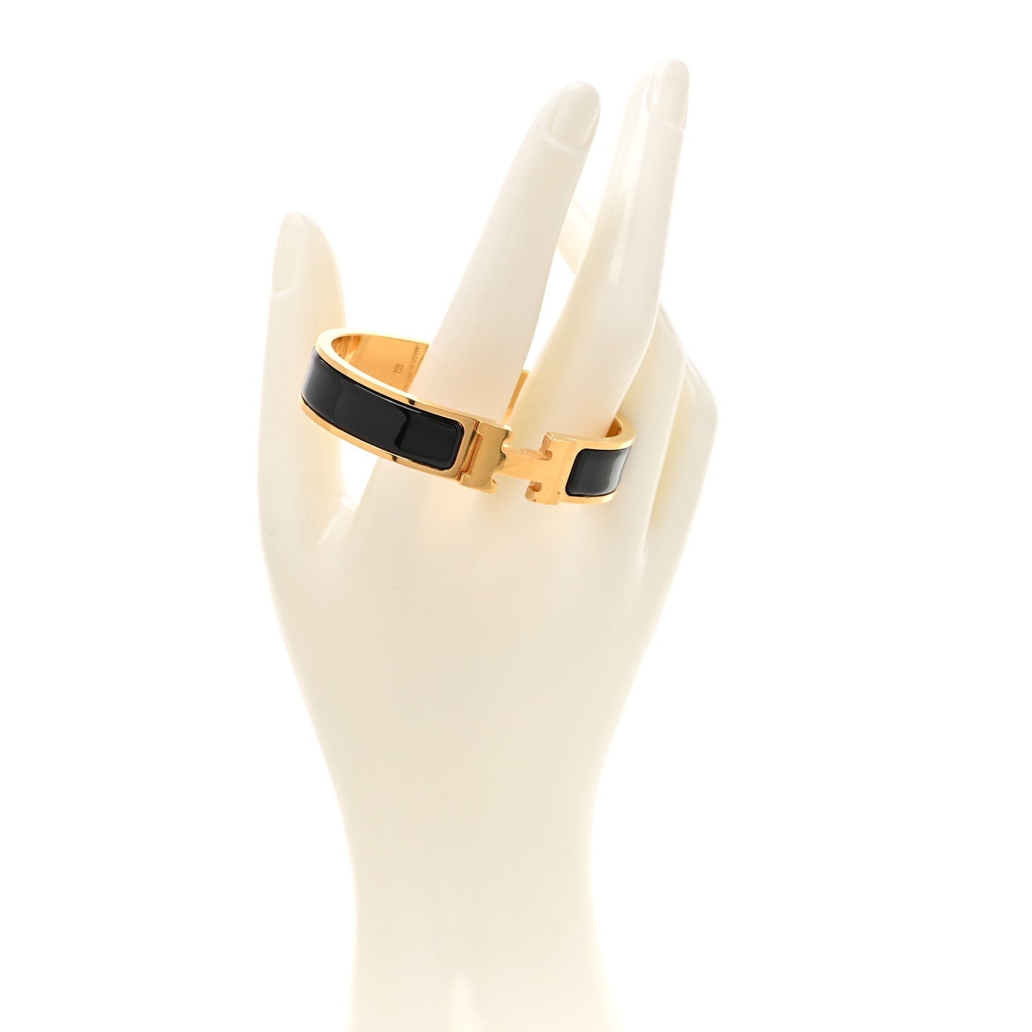 Hermes Enamel Narrow Clic Clac H Bracelet PM Black 2 of 5