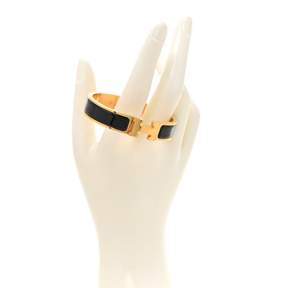 Hermes Enamel Narrow Clic Clac H Bracelet PM Black 2 of 5