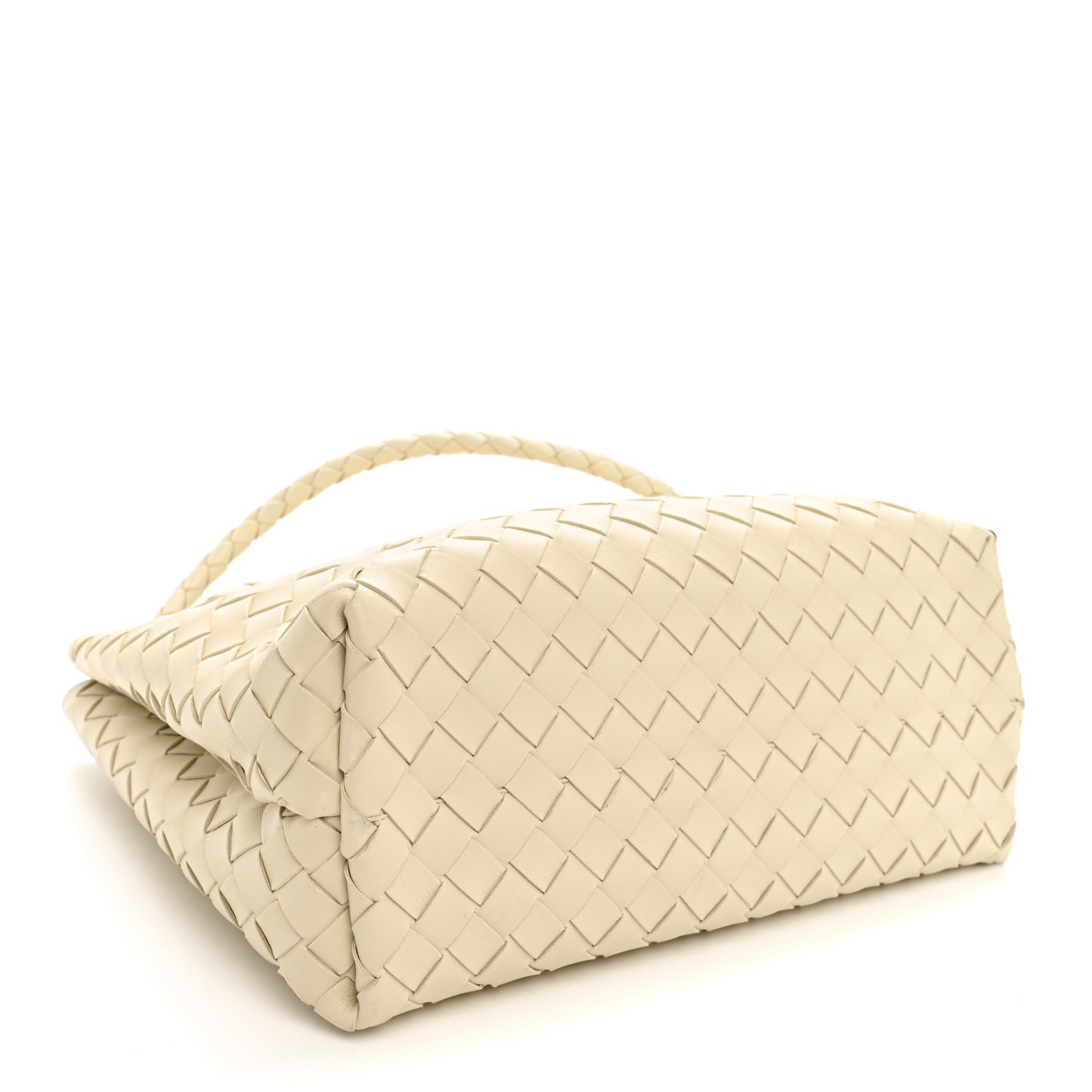 Nappa Intrecciato Medium Andiamo Shoulder Bag Sea Salt