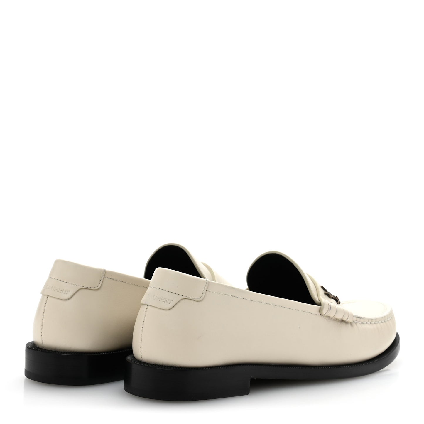 Calfskin Penny Loafers 36.5 Pearl