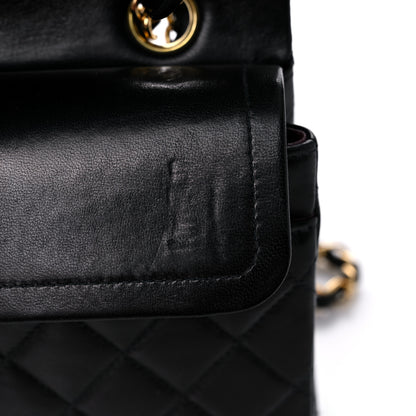 Chanel Lambskin Quilted Medium Double Flap Black 10 of 12