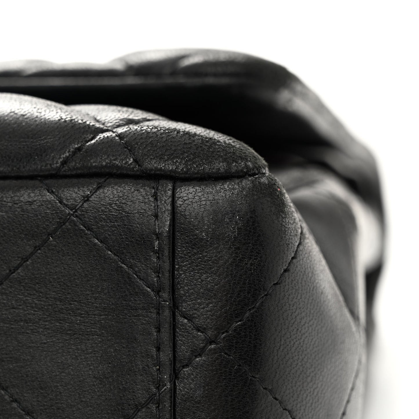 Lambskin Quilted Maxi Double Flap Black