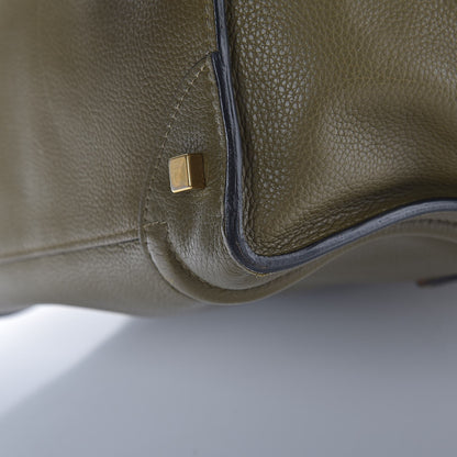Celine Drummed Calfskin Mini Luggage Jungle 13 of 14