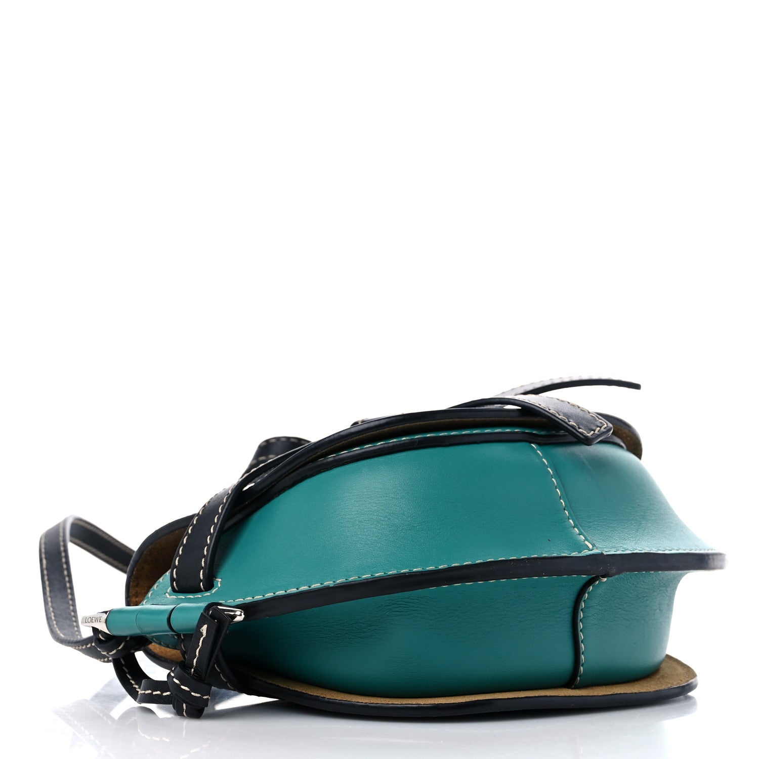 Loewe Calfskin Mini Gate Crossbody Bag Light Blue Green Black 4 of 8