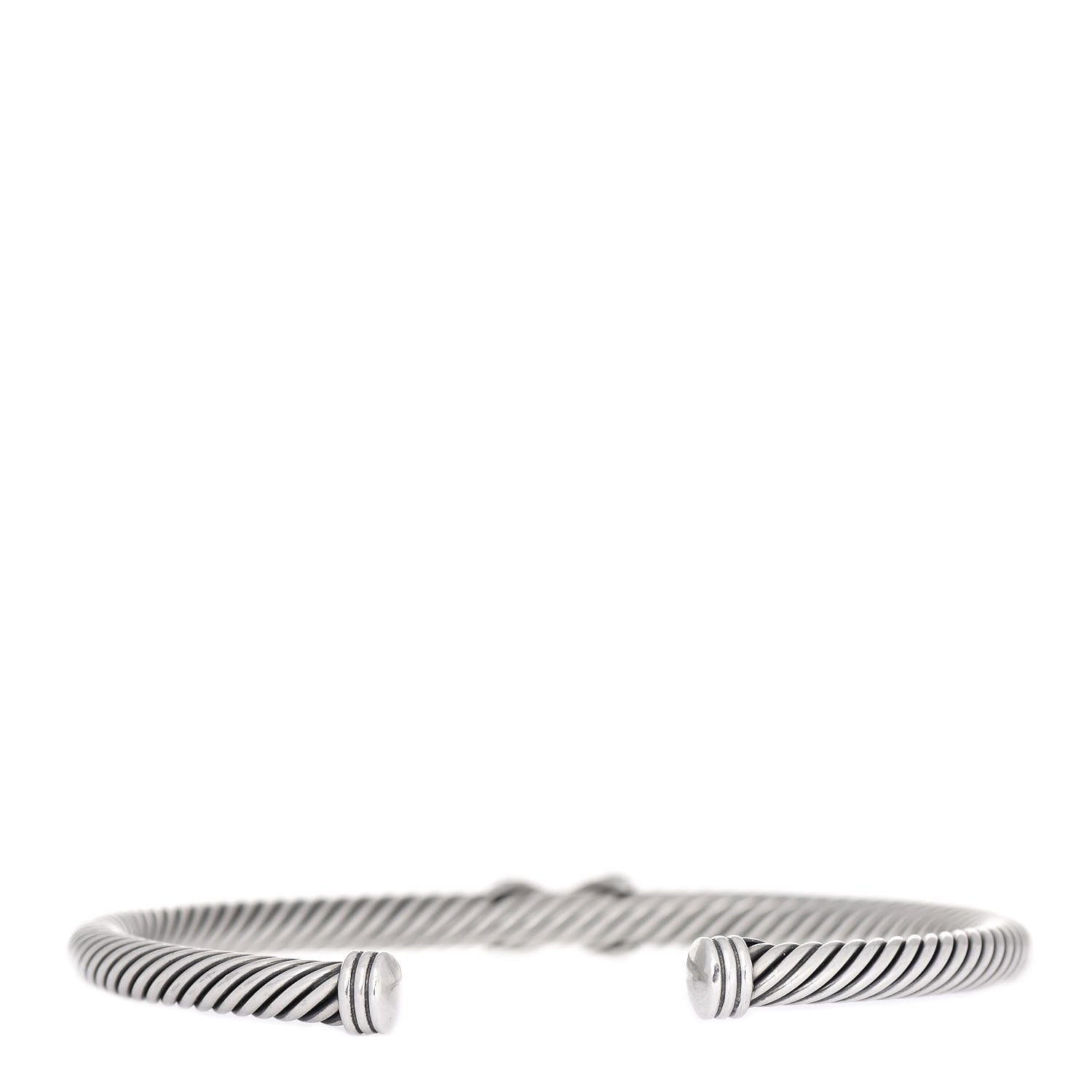 David Yurman Sterling Silver Diamond 4mm X Cable Bracelet 3 of 6