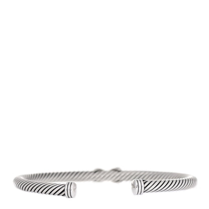 David Yurman Sterling Silver Diamond 4mm X Cable Bracelet 3 of 6