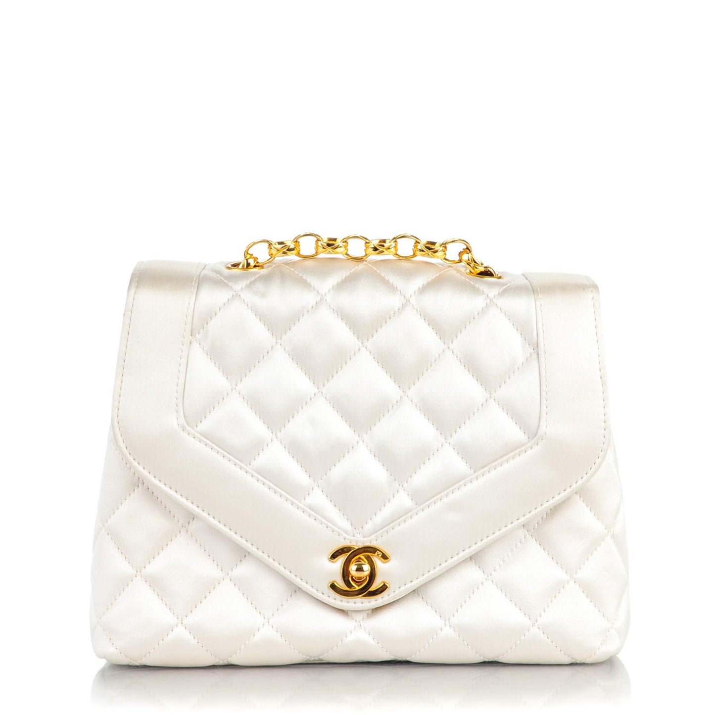 Satin Quilted Small Single Flap