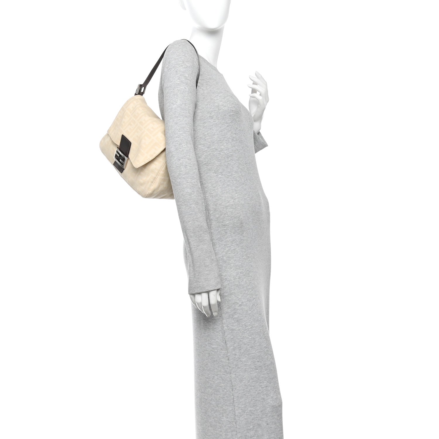 Fendi Zucca Mama Baguette Beige 2 of 10