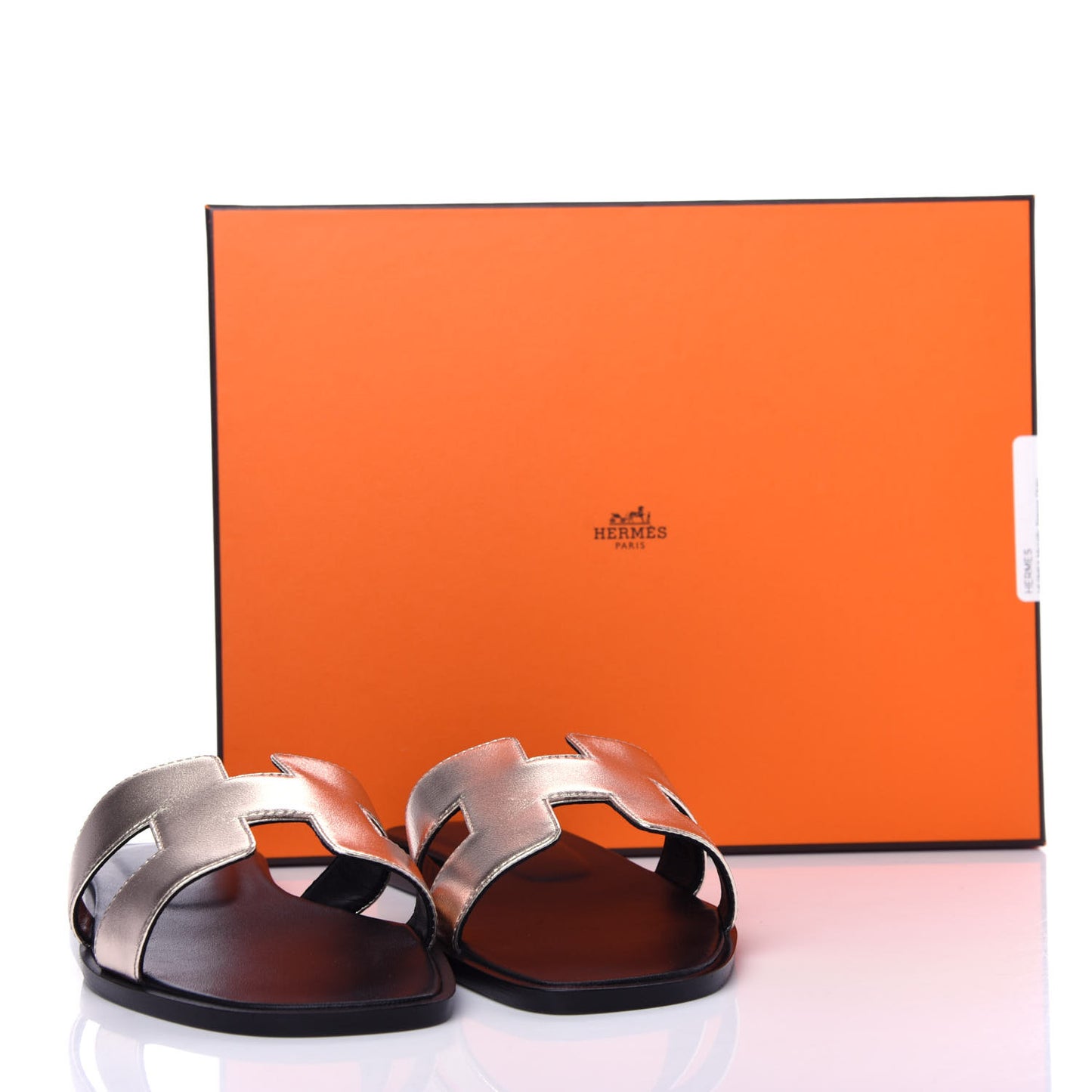 Metallic Nappa Oran Sandals 37 Rose Dore