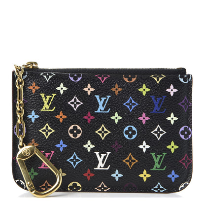 Louis Vuitton Monogram Multicolor Key Pouch Black Grenade 1 of 9