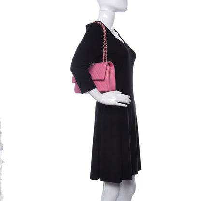 Chanel Caviar Quilted Medium Double Flap Pink 2 of 10
