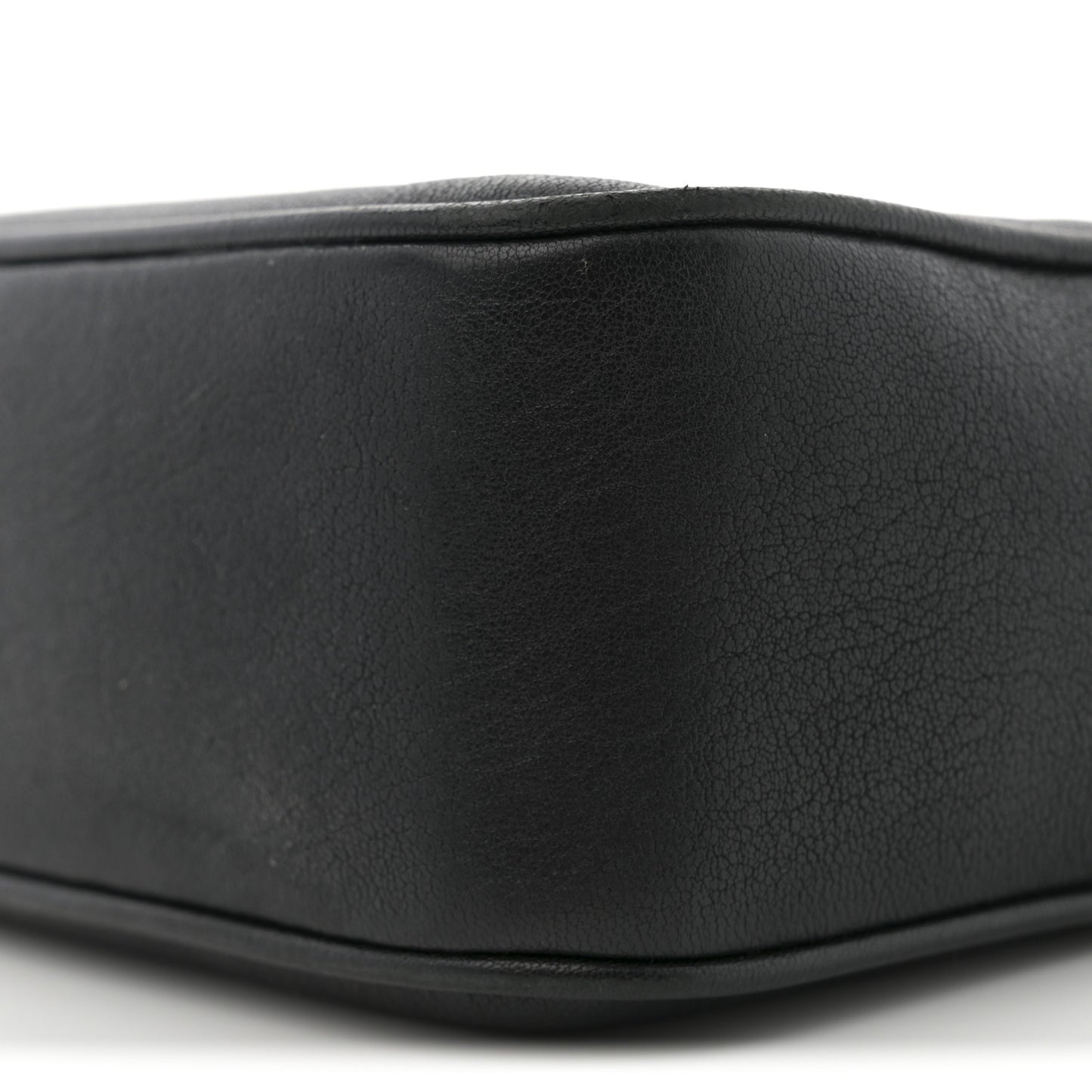 Grained Lambskin Monogram Lou Camera Bag Black
