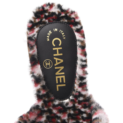 Chanel Orylag Lambskin Mules 37 Red Black White 6 of 8