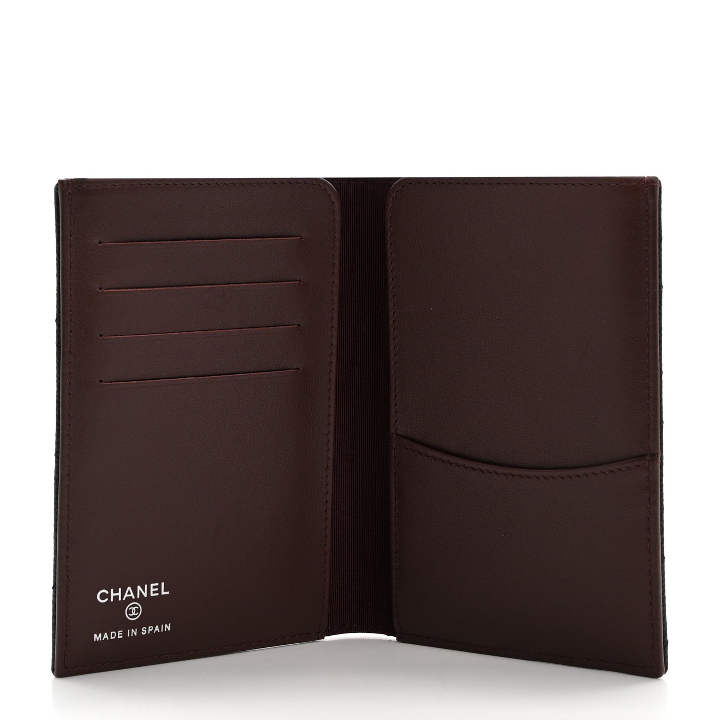 Caviar Quilted Passport Holder Black