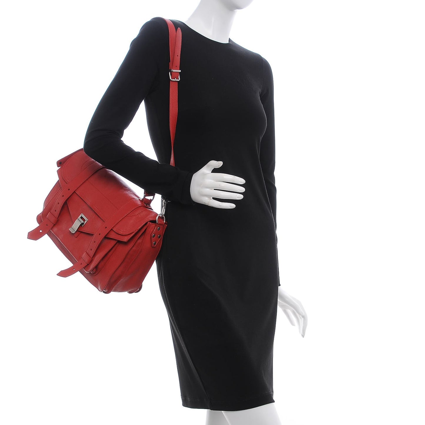 Lambskin Medium PS1 Satchel Red