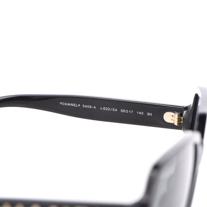 Chanel Acetate Polarized Square Sunglasses 5408 Black 5 of 7
