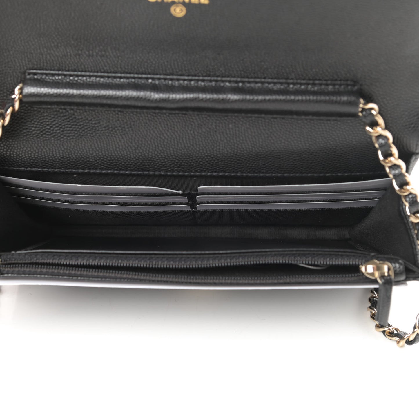 Caviar Quilted Coco Candy Wallet On Chain WOC Black
