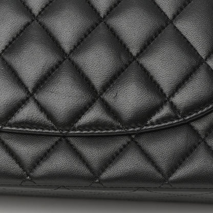 Chanel Lambskin Quilted Medium Double Flap So Black 18 of 18