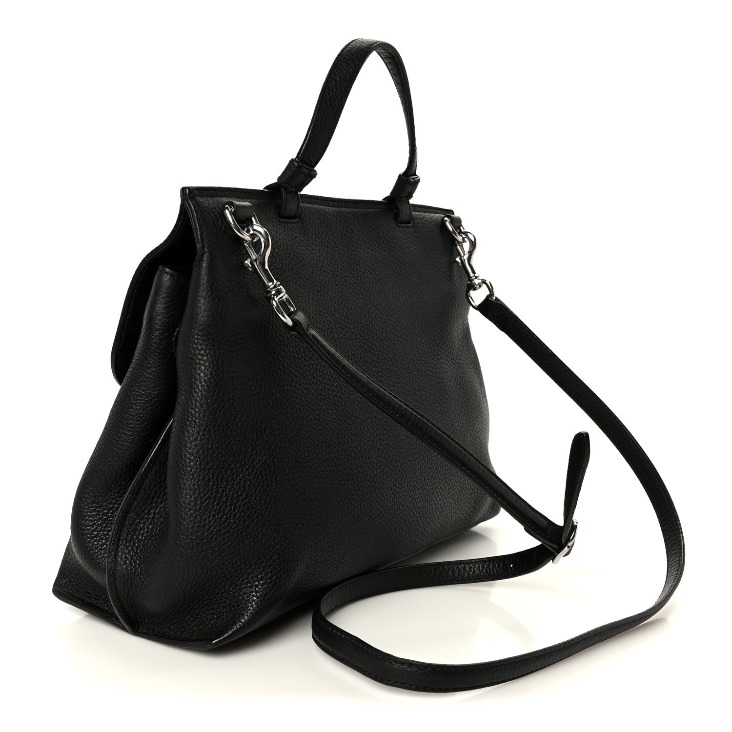 Gucci Cellarius Calfskin Bamboo Daily Top Handle Bag Black 3 of 10