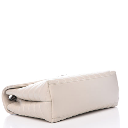 Saint Laurent Calfskin Y Quilted Monogram Medium Loulou Chain Satchel Crema Soft 4 of 10