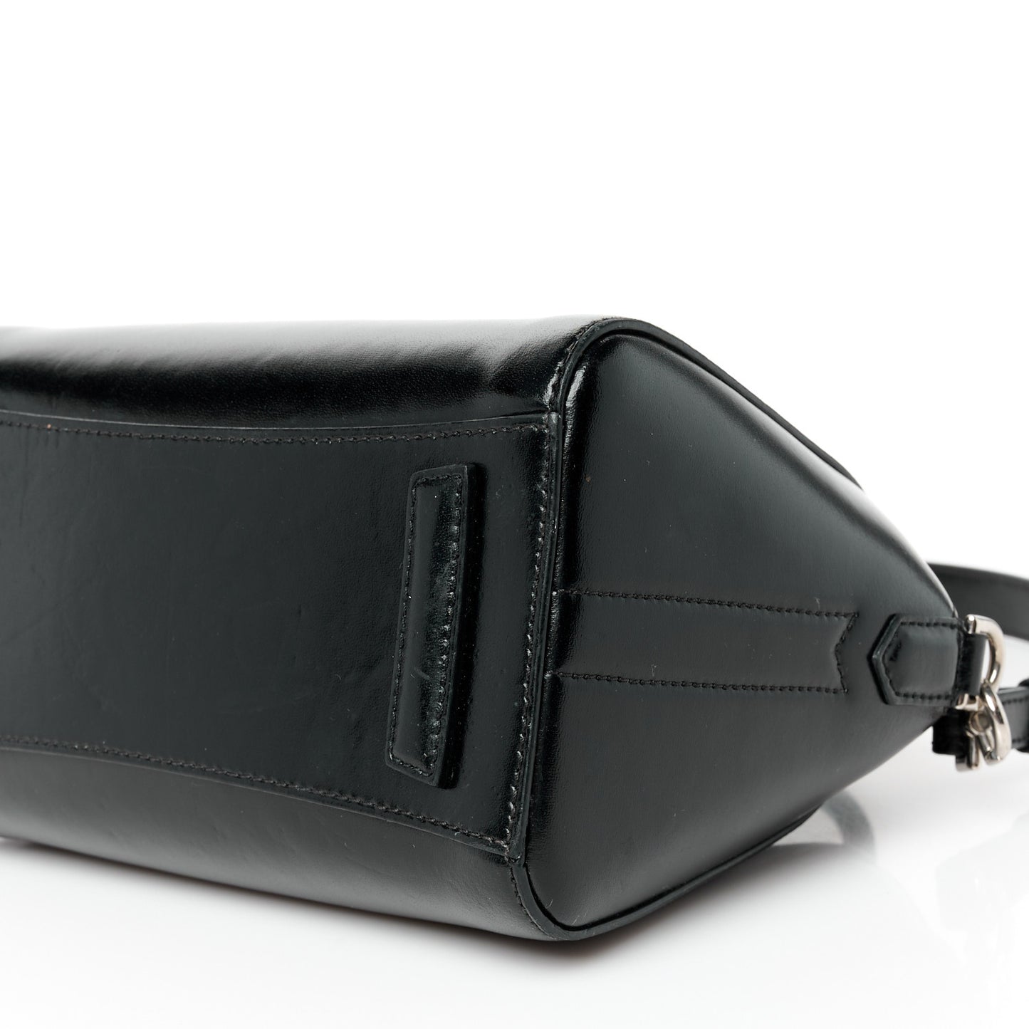 Shiny Lord Calfskin Mini Antigona Black