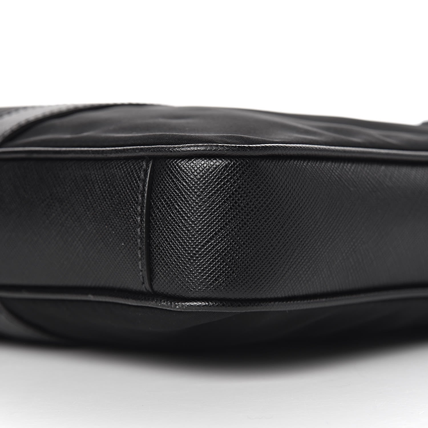 Prada Tessuto Nylon Saffiano Metal Triangle Logo Work Bag Black 9 of 10