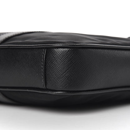 Prada Tessuto Nylon Saffiano Metal Triangle Logo Work Bag Black 9 of 10