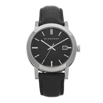 Burberry Stainless Steel Calfskin 38mm The City Quartz Watch Black BU9009 1 of 4