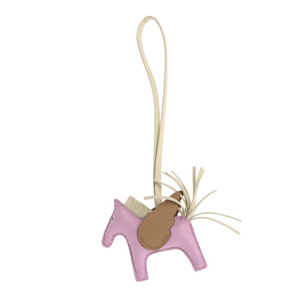 Hermes Milo Lambskin Grigri Rodeo Pegase Horse Bag Charm PM Mauve Sylvestre Craie Chai 1 of 5
