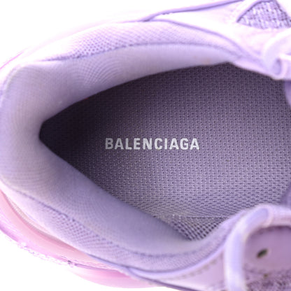 Balenciaga Fabric Mesh Clear Sole Womens Triple S Sneakers 37 Light Lilac White 6 of 14