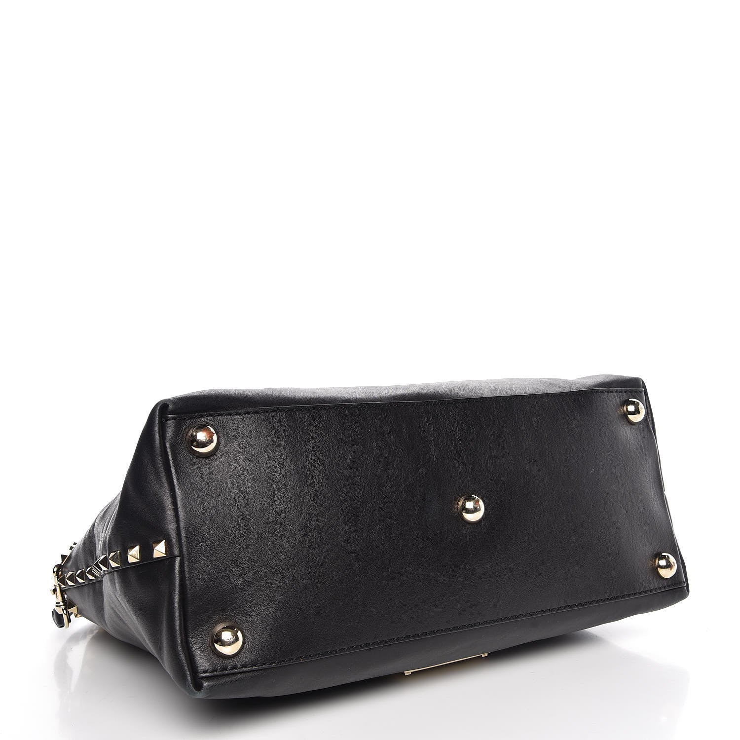 Valentino Garavani Vitello Rockstud Dome Satchel Black 5 of 13